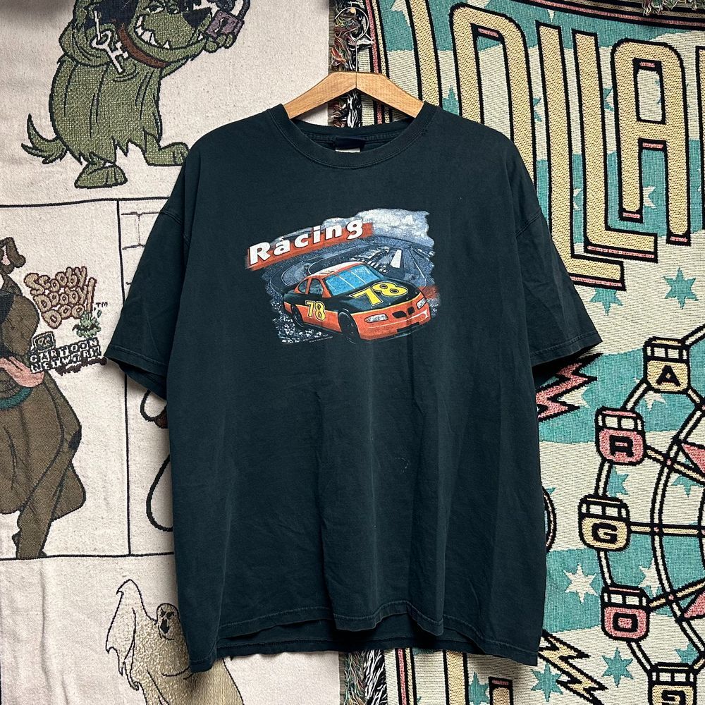 Vintage Y2K/2000's Racing Nascar Graphic Sun Faded Shirt‎